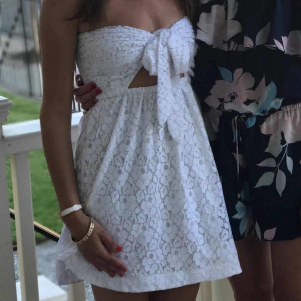 For Love and Lemons White minidress with cutout